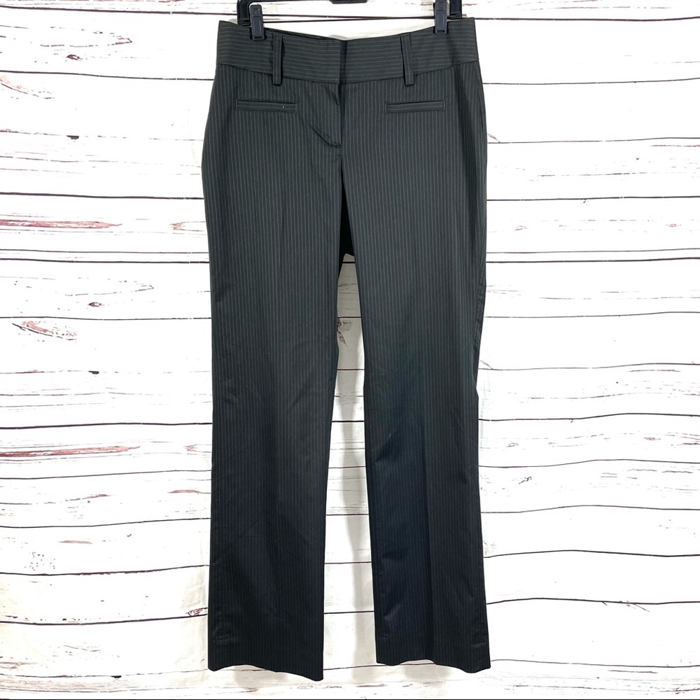 CAbi Over Time 807 Work It Trouser Gray Pinstripe size 10L